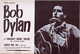 Bob Dylan at University Regent Theater bootleg poster